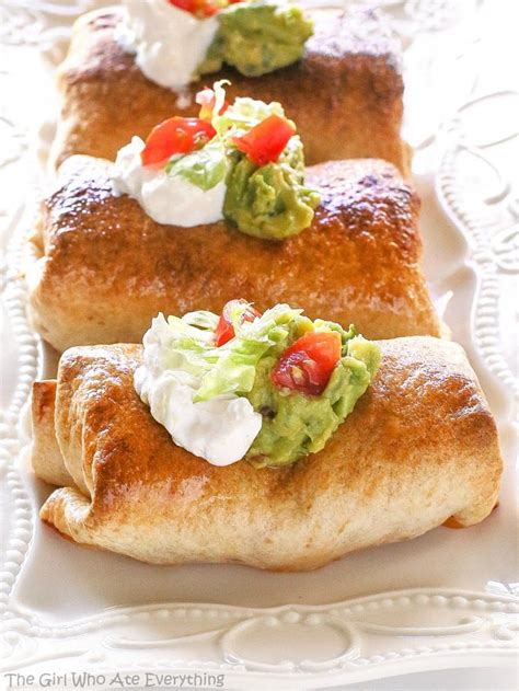 Baked Chicken Chimichangas Recipe (+VIDEO) - The Girl Who Ate Everything