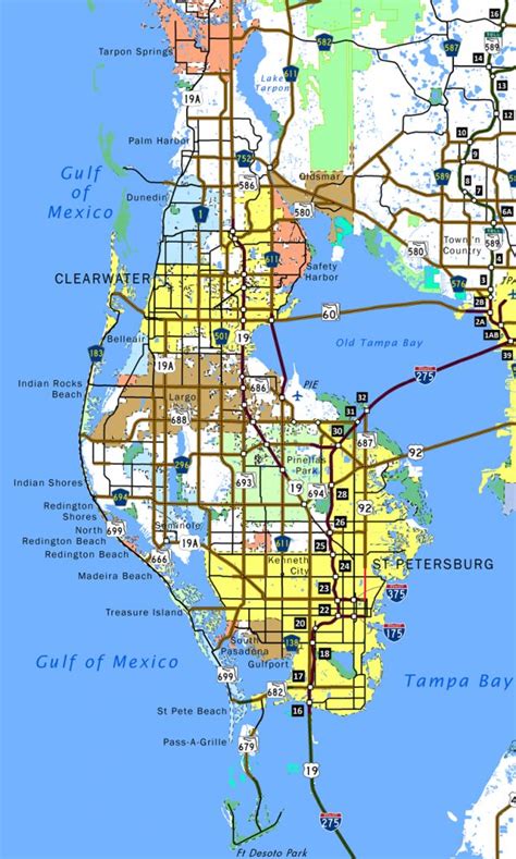 Pinellas County - Aaroads - Map Of Pinellas County Florida | Printable Maps