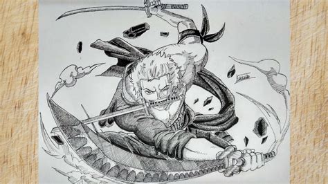 Drawing Roronoa zoro from one pice new video on myyoutube channel hope ...