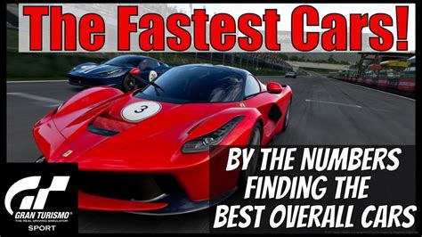 Gran Turismo Sport - What are the Best Cars? Fastest by Class - YouTube