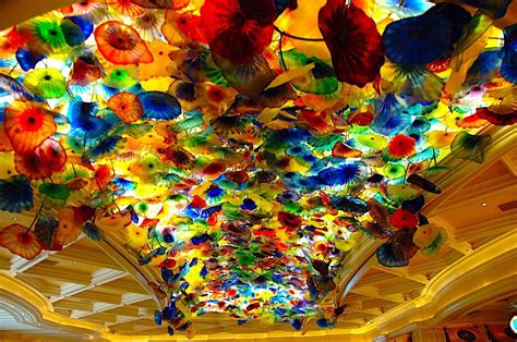 Dale Chihuly's Bellagio ceiling. Those are individual blown glass ...