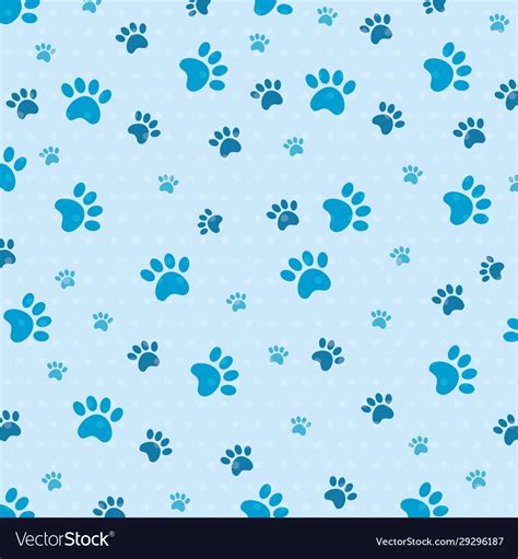 Background dog paw prints Royalty Free Vector Image