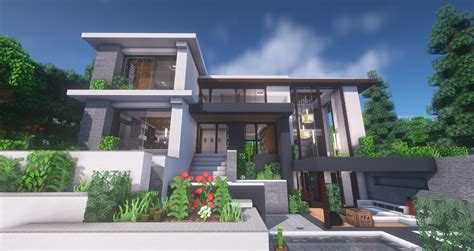 Realistic Modern House (Download + Tutorial) Minecraft Map