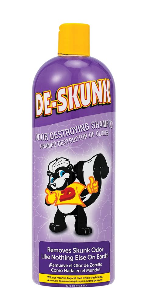 De-Skunk Odor Destroying Shampoo Formulated to Remove Skunk Odor, 32 oz ...