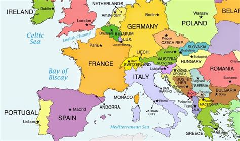 Europe Map With Capitals | Image Gallery