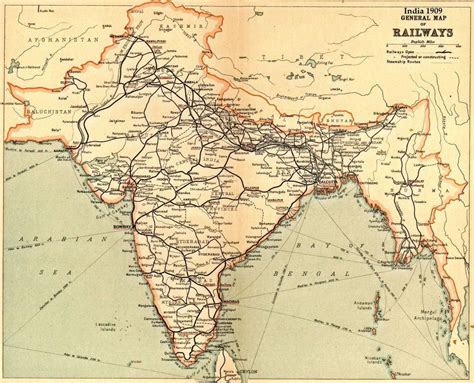 Railway Map of India 1909 | cARTography | Pinterest | India map, Map ...