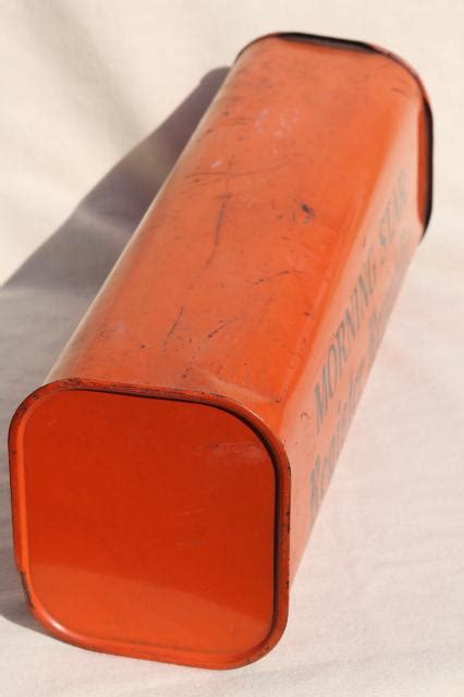 vintage metal newspaper delivery box orange & black paint, Morning Star ...