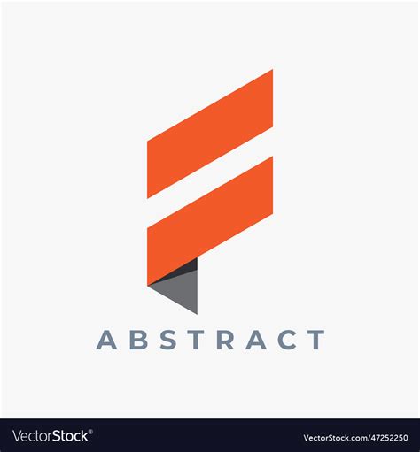 Minimalist modern letter f logo icon design Vector Image