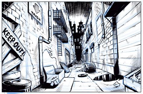 Comic Art Background - Alleyway by https://www.deviantart.com ...