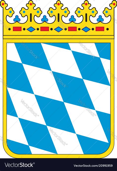 Coat of arms of bavaria in germany Royalty Free Vector Image