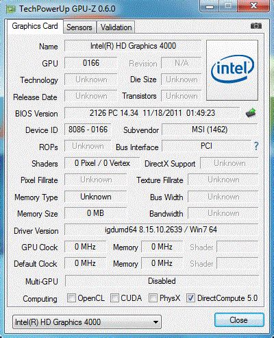 Ivy Bridge Intel Hd Graphics 4000 - FerisGraphics