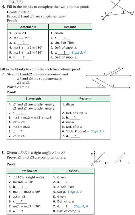 Geometric Proofs Worksheet with Answers theorem Prove Given Dates ...