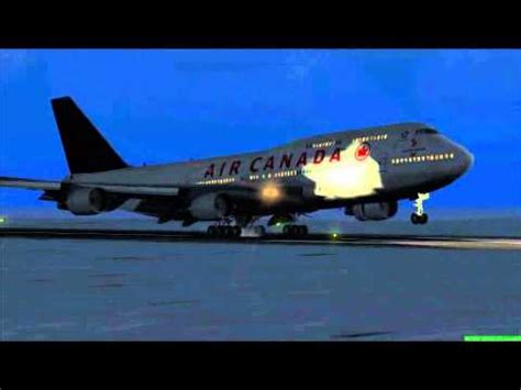 Santa Claus Landing North Pole Flight 2412 (Air Canada 747-400) - YouTube