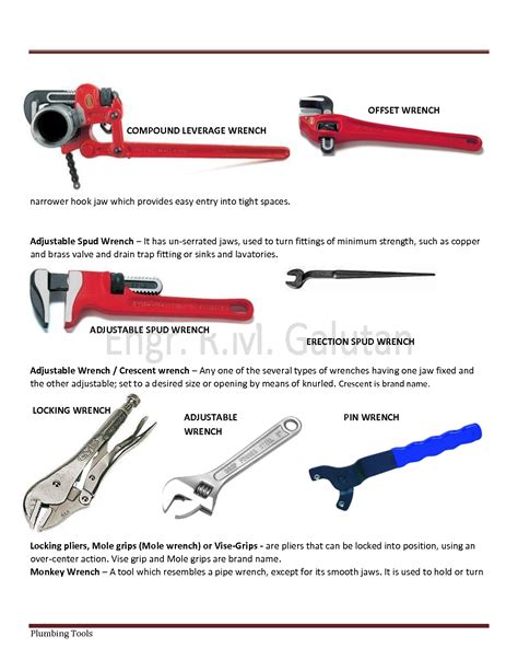 SOLUTION: Plumbing tools equipment - Studypool