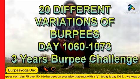 20 Burpee Variations, 3 Years Burpees Challenge Fit over 50 Day 1060 ...