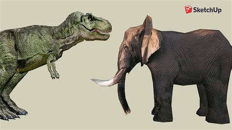 tyrannosaurus rex vs elephant | 3D Warehouse