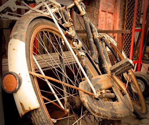 Old Rusty Bike Concept Art. Stock Image - Image of travel, concept ...