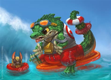 Pool Party Renekton by Silverfox5213 on DeviantArt