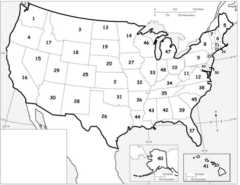 Blank Us Map Quiz Printable