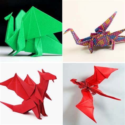 Origami D Model Free Papercraft Dragon With Wings Diy Paper Model | The ...