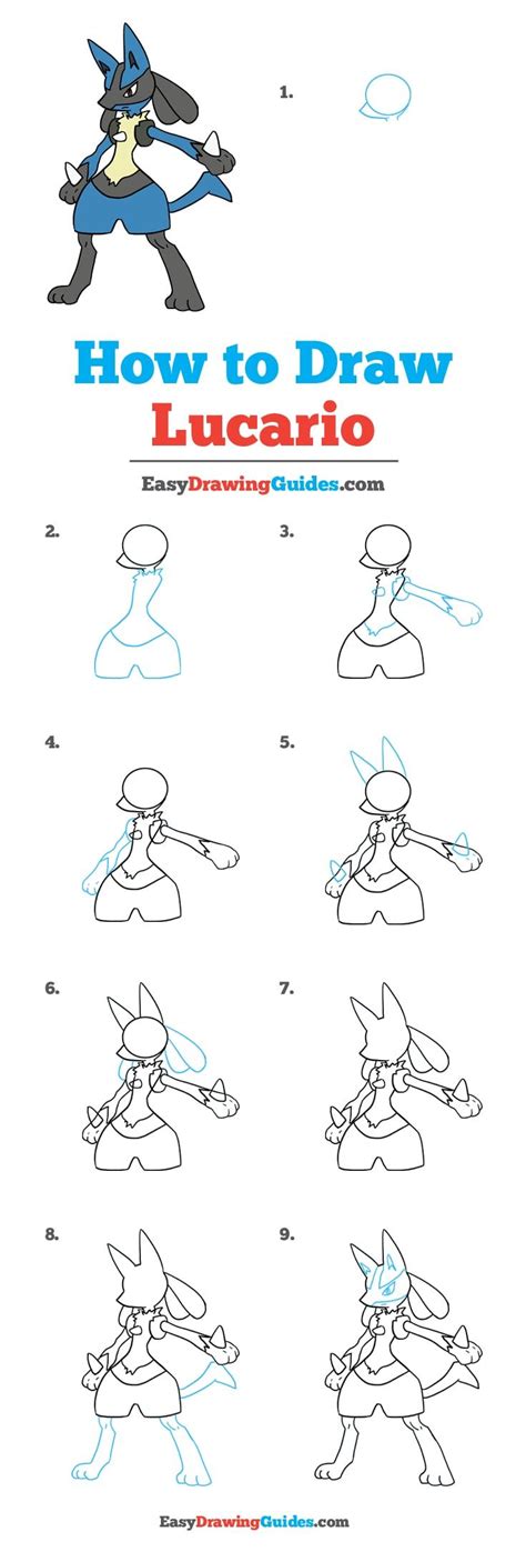 How To Draw Lucario Step By Step at Drawing Tutorials