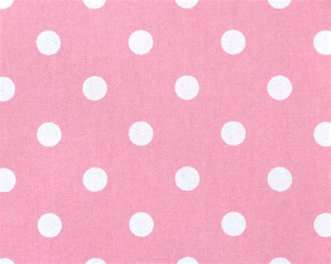 Pink and White Polka Dot Fabric, Cotton, Fabric by the Yard, Polka Dot ...