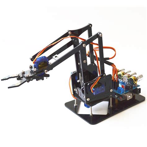 Acrylic Robot Arm Kit including Arduino UNO & Servos