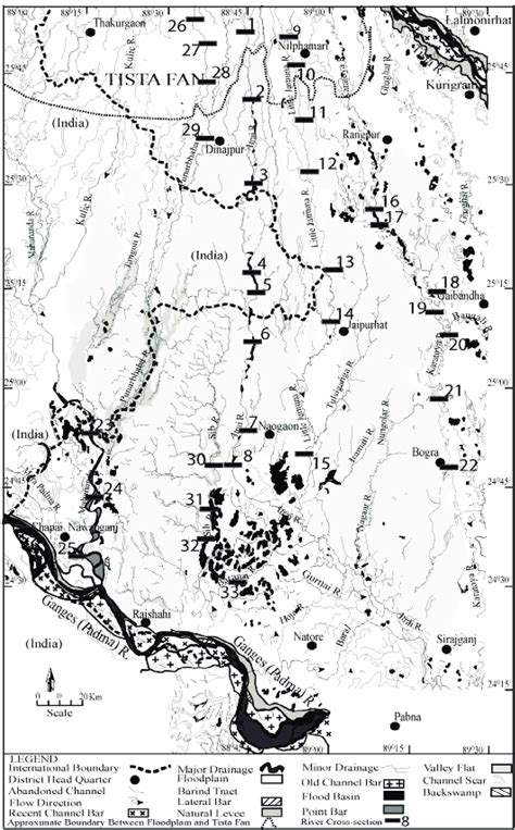 Drainage map of the study area. | Download Scientific Diagram