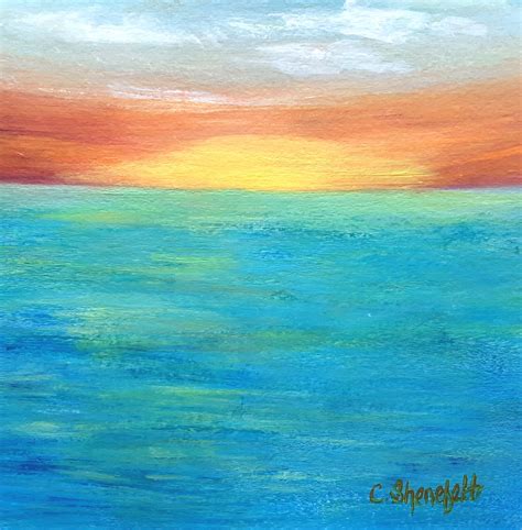 Sunset Painting Seascape Painting Acrylic Painting Affordable - Etsy