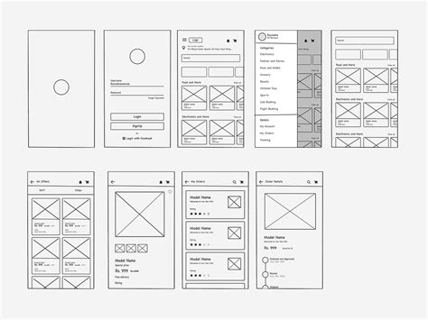 Mobile App Wireframe (UX) | App wireframe, Wireframe design, Wireframe