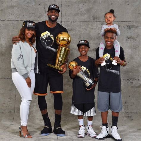 LeBron James family. Good husband and a loving father!