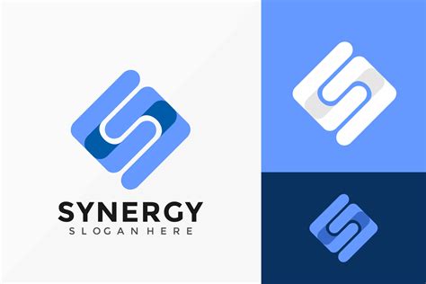 Letter S Synergy Rounded Logo Vector Design. Abstract emblem, designs ...