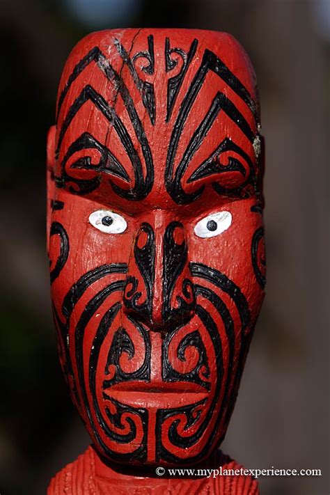 Maori art - New Zealand | Traditional Maori statue with Moko… | Flickr