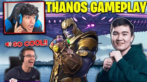 Streamers Play With Thanos Skin In Fortnite! Thanos Skin Gameplay ...