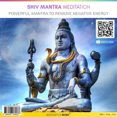 Shiv Mantra Meditation - Powerful Mantra to Remove Negative Energy ...