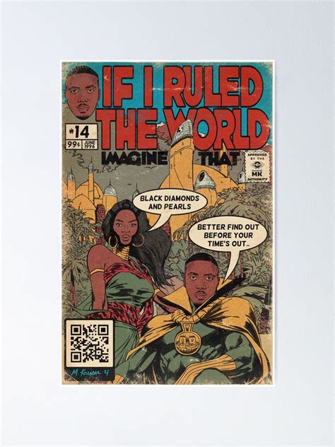 "Nas - If I Ruled The World Parody Comic Art" Poster for Sale by ...