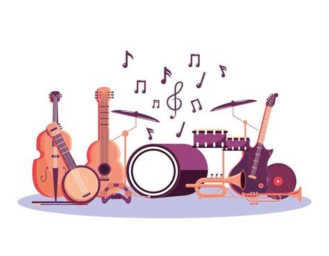 professional instruments to music festival celebration 691255 Vector ...