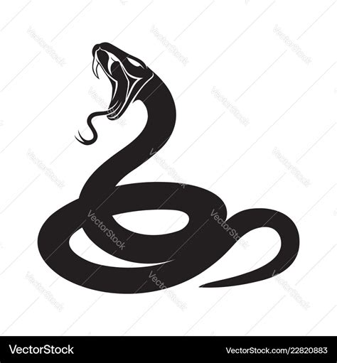 Sign of a black snake Royalty Free Vector Image