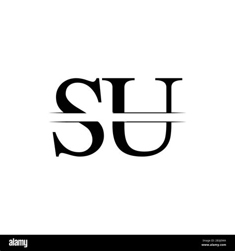 Initial Letter SU Logo Design Vector Template. SU Letter Logo Design ...