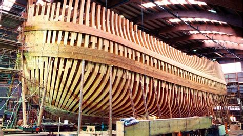 Amazing luxury wooden ship building process. Incredible modern wooden ...