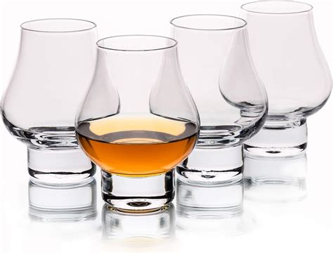 MULSTONE Scotch Whiskey Cognac Snifter Glasses - Set of 4 - Crystal ...