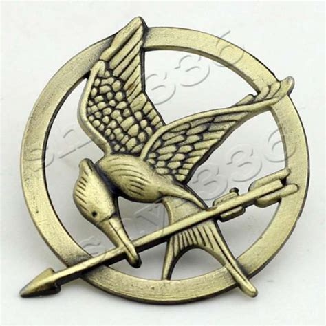 The Hunger Games Katniss Everdeen Cosplay Costume Mockingjay Pin Brooch ...