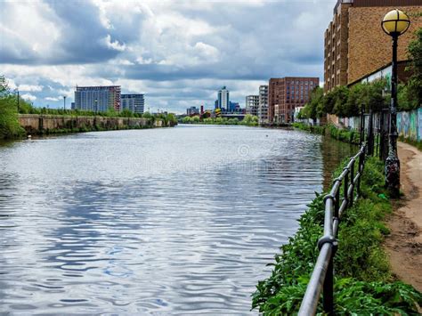 Reflective Views of Manchester Ship Canal and River Irwell Stock Photo ...