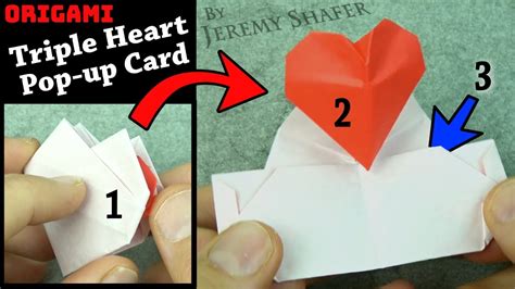 Heart Pop Up Card Origami - Printable Cards