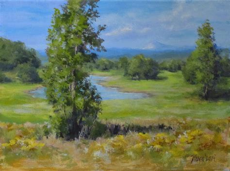 Karen Ilari Painting: "Summer Pond" An Acrylic Landscape Painting ...