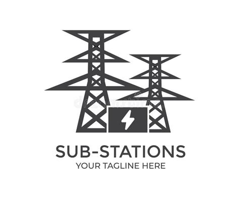 Electric Power Substation, Sub-station with Power Lines and ...