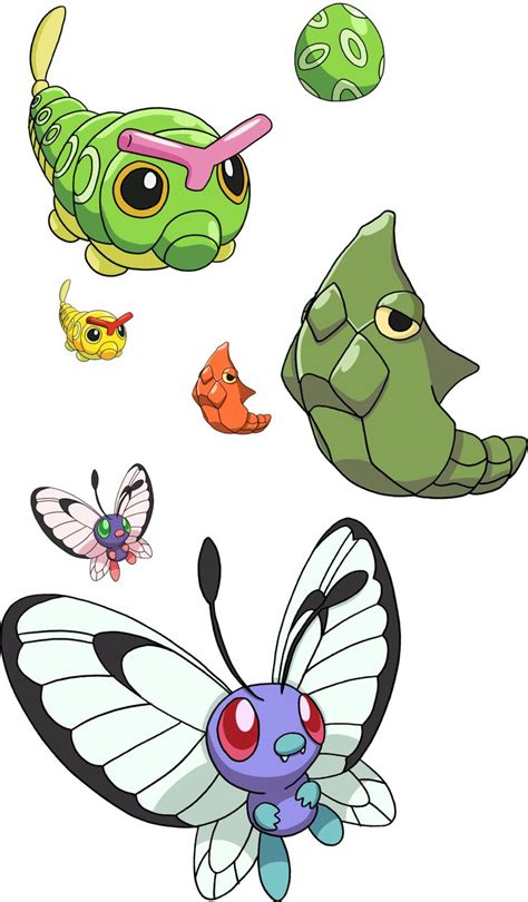 010, 011 and 012 - Caterpie Evolutionary Line by Tails19950 on ...