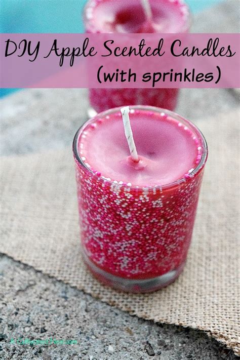 DIY Apple Scented Candles with Sprinkles