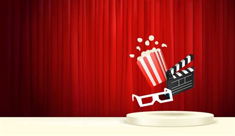 Cinema concept. Horizontal banner with copy space 4243196 Vector Art at ...