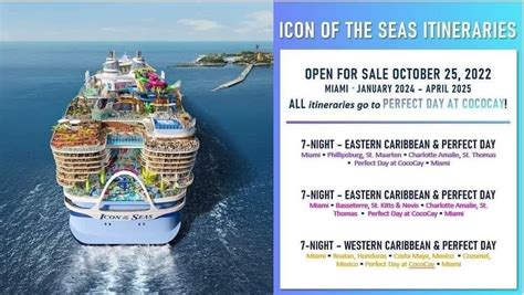 Icon of the Seas Itineraries : r/royalcaribbean